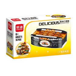MINGDI LEIBAO K0537 0537 non  8 LOẠI MÓN ĂN NGON KEM XOÀI KEBAB DƯA HẤU MÁT LẠNH SUSHI TRỨNG CÁ TÔM CHIÊN VÀNG BÁNH QUY CẦU VỒNG ĐẦY MÀU SẮC RAMEN CÁNH GÀ NƯỚNG bộ đồ chơi xếp lắp ráp ghép mô hình 563 khối
