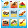 MINGDI LEIBAO K0537 0537 non  8 LOẠI MÓN ĂN NGON KEM XOÀI KEBAB DƯA HẤU MÁT LẠNH SUSHI TRỨNG CÁ TÔM CHIÊN VÀNG BÁNH QUY CẦU VỒNG ĐẦY MÀU SẮC RAMEN CÁNH GÀ NƯỚNG bộ đồ chơi xếp lắp ráp ghép mô hình 563 khối