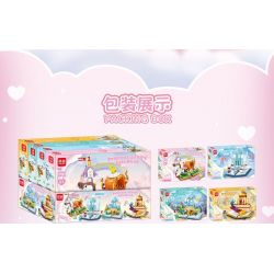 MINGDI LEIBAO K0389 0389 non  TRUYỆN CỔ TÍCH CÔNG CHÚA 4 LOẠI XE BÍ NGÔ LÂU ĐÀI BĂNG TUYẾT CUNG ĐIỆN DƯỚI ĐÁY BIỂN THẢM BAY bộ đồ chơi xếp lắp ráp ghép mô hình PRINCESS'S FAIRY TALE BOOK 1063 khối