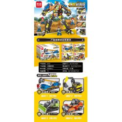 MINGDI LEIBAO D032 non  KỸ THUẬT TÍCH LŨY TỔ 4 HỢP bộ đồ chơi xếp lắp ráp ghép mô hình Military Army Quân Sự Bộ Đội 1175 khối