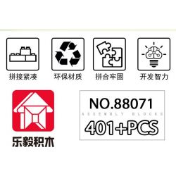 LE YI 88071 non  ĐẠI HỌC BẮC KINH bộ đồ chơi xếp lắp ráp ghép mô hình 401 khối