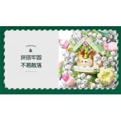SEMBO 605034 non  HỘP NHẠC CÂY THÔNG NOEL TÌNH YÊU bộ đồ chơi xếp lắp ráp ghép mô hình Creator CHRISTMAS Sáng Tạo 1365 khối