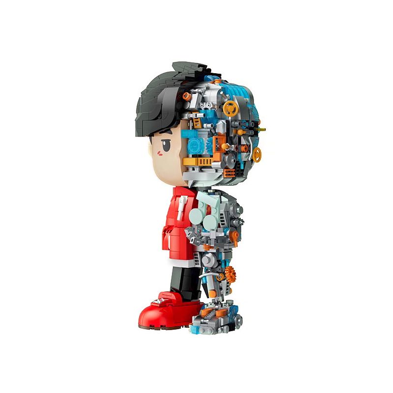 GUDI 52100 non  NGƯỜI MÁY CỦA BẠN CÙNG LỚP CHU bộ đồ chơi xếp lắp ráp ghép mô hình CHOUCHOU 1435 khối