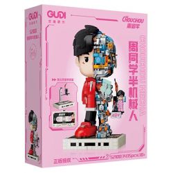 GUDI 52100 non  NGƯỜI MÁY CỦA BẠN CÙNG LỚP CHU bộ đồ chơi xếp lắp ráp ghép mô hình CHOUCHOU 1435 khối