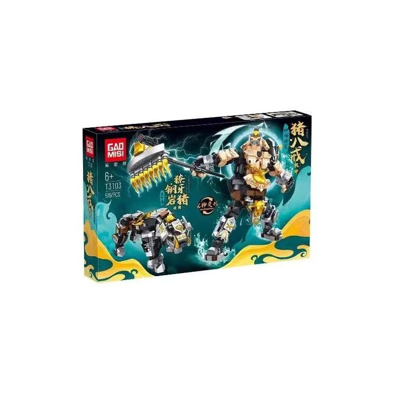 TAGORE T3103 3103 non  VỊ TƯỚNG THẦN THOẠI ZHU BAJIE MECHA THIẾT GIÁP THÚ THÉP ĐÁ NGÀ LỢN CHIẾN bộ đồ chơi xếp lắp ráp ghép mô hình 516 khối