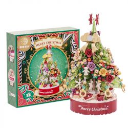 MANGE TECHNOLOGY 9189 non  HỘP NHẠC CÂY THÔNG GIÁNG SINH bộ đồ chơi xếp lắp ráp ghép mô hình Creator MERRY CHRISTMAS Sáng Tạo 812 khối