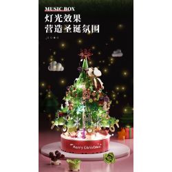 MANGE TECHNOLOGY 9189 non  HỘP NHẠC CÂY THÔNG GIÁNG SINH bộ đồ chơi xếp lắp ráp ghép mô hình Creator MERRY CHRISTMAS Sáng Tạo 812 khối