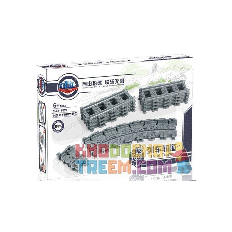 NOT  FLEXIBLE AND STRAIGHT TRACKS 7499 Kazi KY98215-2 98215-2 KY98215-4 98215-4 xếp lắp ráp ghép mô hình BỘ RAY TÀU HỎA CONG VÀ THẲNG ĐƯỜNG ĐI LINH HOẠT City Thành Phố 24 khối