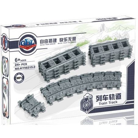 NOT  FLEXIBLE AND STRAIGHT TRACKS 7499 Kazi KY98215-2 98215-2 KY98215-4 98215-4 xếp lắp ráp ghép mô hình BỘ RAY TÀU HỎA CONG VÀ THẲNG ĐƯỜNG ĐI LINH HOẠT City Thành Phố 24 khối