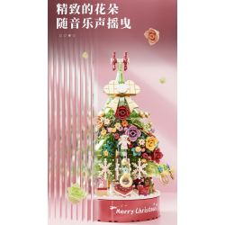 MANGE TECHNOLOGY 9189 non  HỘP NHẠC CÂY THÔNG GIÁNG SINH bộ đồ chơi xếp lắp ráp ghép mô hình Creator MERRY CHRISTMAS Sáng Tạo 812 khối