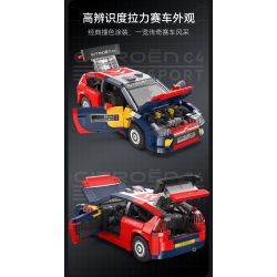 CADA DOUBLEE C62005 62005 non  XE ĐUA CITROEN WRC2008 1:12 tỷ lệ 1:12 bộ đồ chơi xếp lắp ráp ghép mô hình  2008 CITROEN C4 WRC Kỹ Thuật Công Nghệ Cao Mô Hình Phương Tiện 1569 khối