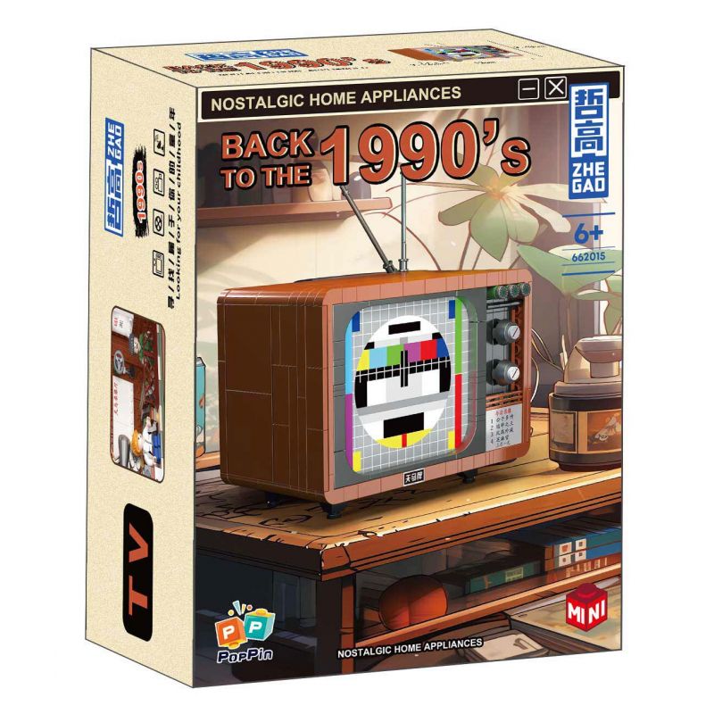 ZHEGAO 662015 non  TRỞ LẠI NĂM 1990 TRUYỀN HÌNH bộ đồ chơi xếp lắp ráp ghép mô hình BACK TO THE 1990'S 549 khối