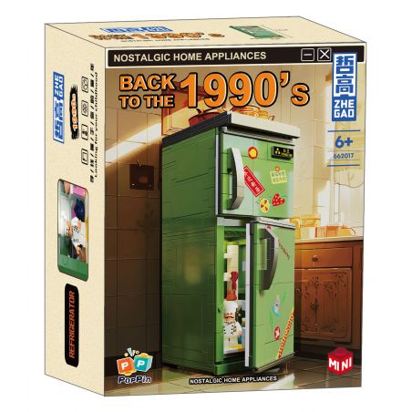 ZHEGAO 662017 non  TRỞ LẠI NĂM 1990 TỦ LẠNH bộ đồ chơi xếp lắp ráp ghép mô hình BACK TO THE 1990'S 578 khối