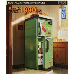 ZHEGAO 662017 non  TRỞ LẠI NĂM 1990 TỦ LẠNH bộ đồ chơi xếp lắp ráp ghép mô hình BACK TO THE 1990'S 578 khối