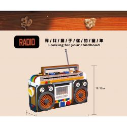 ZHEGAO 662018 non  TRỞ LẠI NĂM 1990 MÁY CASSETTE bộ đồ chơi xếp lắp ráp ghép mô hình BACK TO THE 1990'S 554 khối