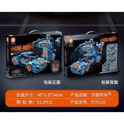 FORANGE FC9116 9116 non  XE BIẾN ÁP TRỰC TIẾP KÉO LÙI MÀU XANH CAM bộ đồ chơi xếp lắp ráp ghép mô hình  ENGINE MORPH Kỹ Thuật Công Nghệ Cao Mô Hình Phương Tiện 611 khối