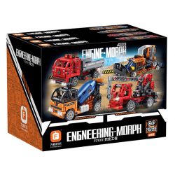 FORANGE FC9311 9311 non  KỸ THUẬT CHIBIAN 4 MÔ HÌNH bộ đồ chơi xếp lắp ráp ghép mô hình  ENGINE MORPH Kỹ Thuật Công Nghệ Cao Mô Hình Phương Tiện 801 khối