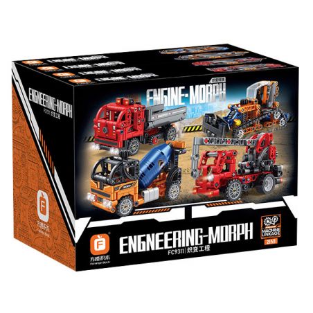 FORANGE FC9311 9311 non  KỸ THUẬT CHIBIAN 4 MÔ HÌNH bộ đồ chơi xếp lắp ráp ghép mô hình  ENGINE MORPH Kỹ Thuật Công Nghệ Cao Mô Hình Phương Tiện 801 khối