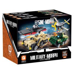 FORANGE FC9312 9312 non  MÔ HÌNH QUÂN ĐỘI CHIBI 4 bộ đồ chơi xếp lắp ráp ghép mô hình  ENGINE MORPH Kỹ Thuật Công Nghệ Cao Mô Hình Phương Tiện 642 khối