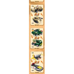 FORANGE FC9312 9312 non  MÔ HÌNH QUÂN ĐỘI CHIBI 4 bộ đồ chơi xếp lắp ráp ghép mô hình  ENGINE MORPH Kỹ Thuật Công Nghệ Cao Mô Hình Phương Tiện 642 khối