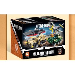 FORANGE FC9312 9312 non  MÔ HÌNH QUÂN ĐỘI CHIBI 4 bộ đồ chơi xếp lắp ráp ghép mô hình  ENGINE MORPH Kỹ Thuật Công Nghệ Cao Mô Hình Phương Tiện 642 khối