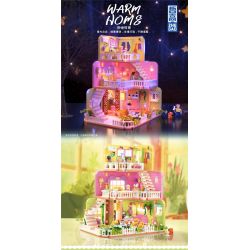 ZHEGAO 612016 non  NGÔI NHÀ ẤM CÚNG bộ đồ chơi xếp lắp ráp ghép mô hình Girl WARM HOME Con Gái 1375 khối