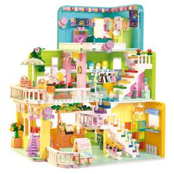 ZHEGAO 612017 non  TRUNG TÂM MUA SẮM MENNGLE bộ đồ chơi xếp lắp ráp ghép mô hình Girl MENGLE MALL Con Gái 1432 khối