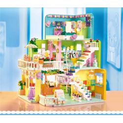 ZHEGAO 612017 non  TRUNG TÂM MUA SẮM MENNGLE bộ đồ chơi xếp lắp ráp ghép mô hình Girl MENGLE MALL Con Gái 1432 khối