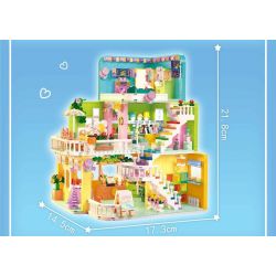 ZHEGAO 612017 non  TRUNG TÂM MUA SẮM MENNGLE bộ đồ chơi xếp lắp ráp ghép mô hình Girl MENGLE MALL Con Gái 1432 khối