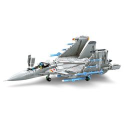 SEMBO 202190 non  MỘT QUỐC GIA HÙNG MẠNH MÁY BAY CHIẾN ĐẤU TRÊN TÀU SÂN J-15 bộ đồ chơi xếp lắp ráp ghép mô hình Military Army Quân Sự Bộ Đội 1298 khối