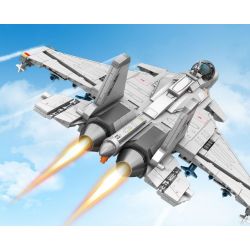 SEMBO 202190 non  MỘT QUỐC GIA HÙNG MẠNH MÁY BAY CHIẾN ĐẤU TRÊN TÀU SÂN J-15 bộ đồ chơi xếp lắp ráp ghép mô hình Military Army Quân Sự Bộ Đội 1298 khối