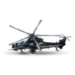 SEMBO 202230 non  MỘT QUỐC GIA HÙNG MẠNH TRỰC THĂNG VŨ TRANG WUZHI-10 bộ đồ chơi xếp lắp ráp ghép mô hình Military Army Quân Sự Bộ Đội 732 khối