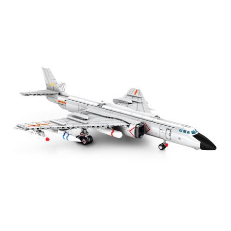SEMBO 202232 non  VINH QUANG CỦA CƯỜNG QUỐC MÁY BAY NÉM BOM TẦM TRUNG VÀ XA H-6K bộ đồ chơi xếp lắp ráp ghép mô hình Military Army Quân Sự Bộ Đội 1294 khối