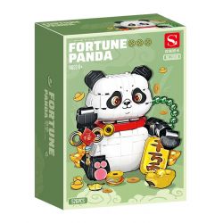 DOUBLE HEIGHT 20808 non  GẤU TRÚC MAY MẮN bộ đồ chơi xếp lắp ráp ghép mô hình FORTUNE PANDA 526 khối