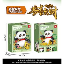 DOUBLE HEIGHT 20808 non  GẤU TRÚC MAY MẮN bộ đồ chơi xếp lắp ráp ghép mô hình FORTUNE PANDA 526 khối