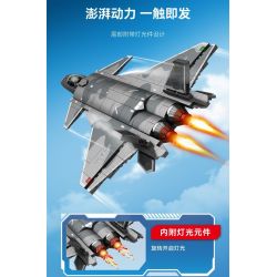 SEMBO 202199 non  QUỐC GIA HÙNG MẠNH TIÊM KÍCH TÀNG HÌNH J-20 bộ đồ chơi xếp lắp ráp ghép mô hình Military Army Quân Sự Bộ Đội 845 khối