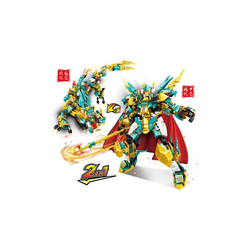 MINGDI LEIBAO K0765 0765 non  CƠ GIÁP HOÀNG ĐẠO THẦN LONG bộ đồ chơi xếp lắp ráp ghép mô hình ZODIAC SIGNS MECHA 571 khối