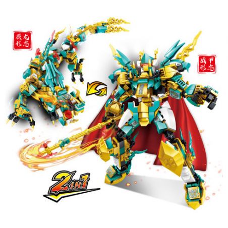 MINGDI LEIBAO K0765 0765 non  CƠ GIÁP HOÀNG ĐẠO THẦN LONG bộ đồ chơi xếp lắp ráp ghép mô hình ZODIAC SIGNS MECHA 571 khối