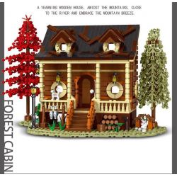 MorkModel 031074 Mork Model 031074 non  TÚP LỀU RỪNG bộ đồ chơi xếp lắp ráp ghép mô hình Creator FOREST CABIN Sáng Tạo 1645 khối