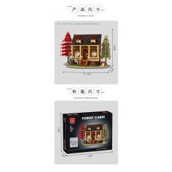 MorkModel 031074 Mork Model 031074 non  TÚP LỀU RỪNG bộ đồ chơi xếp lắp ráp ghép mô hình Creator FOREST CABIN Sáng Tạo 1645 khối
