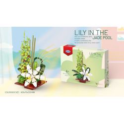 XINGBAO XB-05004 05004 XB05004 non  CÂY TRỒNG TRONG CHẬU HOA HUỆ YAOCHI bộ đồ chơi xếp lắp ráp ghép mô hình Creator LILY IN THE JADE POOL Sáng Tạo 905 khối