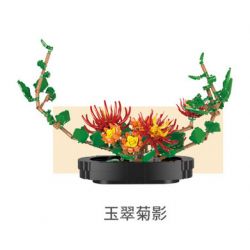 XINGBAO XB-05006 05006 XB05006 non  CÂY TRỒNG TRONG CHẬU HOA JADE ASTER SHADOW bộ đồ chơi xếp lắp ráp ghép mô hình Creator JADE-LIKE LEAVES AND GRACEFUL CHRYSANTHEMUM Sáng Tạo 991 khối