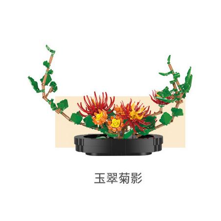 XINGBAO XB-05006 05006 XB05006 non  CÂY TRỒNG TRONG CHẬU HOA JADE ASTER SHADOW bộ đồ chơi xếp lắp ráp ghép mô hình Creator JADE-LIKE LEAVES AND GRACEFUL CHRYSANTHEMUM Sáng Tạo 991 khối