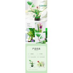 XINGBAO XB-05006 05006 XB05006 non  CÂY TRỒNG TRONG CHẬU HOA JADE ASTER SHADOW bộ đồ chơi xếp lắp ráp ghép mô hình Creator JADE-LIKE LEAVES AND GRACEFUL CHRYSANTHEMUM Sáng Tạo 991 khối