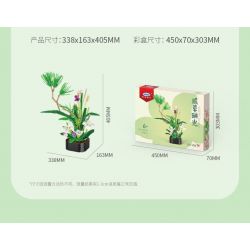 XINGBAO XB-05006 05006 XB05006 non  CÂY TRỒNG TRONG CHẬU HOA JADE ASTER SHADOW bộ đồ chơi xếp lắp ráp ghép mô hình Creator JADE-LIKE LEAVES AND GRACEFUL CHRYSANTHEMUM Sáng Tạo 991 khối
