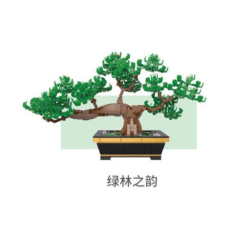 XINGBAO XB-05007 05007 XB05007 non  CHẬU HOA NÉT QUYẾN RŨ CỦA RỪNG XANH bộ đồ chơi xếp lắp ráp ghép mô hình Creator THE CHARM OF GREEN POTTED PLANTS Sáng Tạo 1534 khối