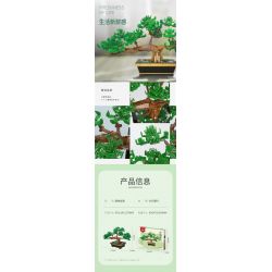 XINGBAO XB-05007 05007 XB05007 non  CHẬU HOA NÉT QUYẾN RŨ CỦA RỪNG XANH bộ đồ chơi xếp lắp ráp ghép mô hình Creator THE CHARM OF GREEN POTTED PLANTS Sáng Tạo 1534 khối