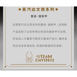 TAKUKI T7002 7002 non  STEAM DA VINCI SAW ARMOR ĐƯỢC TẢI LẠI bộ đồ chơi xếp lắp ráp ghép mô hình STEAM DAVINCI