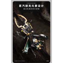 TAKUKI T7002 7002 non  STEAM DA VINCI SAW ARMOR ĐƯỢC TẢI LẠI bộ đồ chơi xếp lắp ráp ghép mô hình STEAM DAVINCI