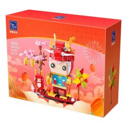 PANTASY 99005 non  NĂM CON RỒNG GIỚI HẠN ĐẦU VUÔNG LONG HIỂU THIÊN bộ đồ chơi xếp lắp ráp ghép mô hình Creator Sáng Tạo 300 khối